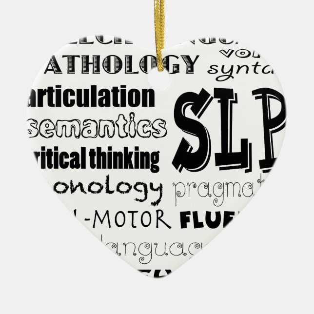 Speech Language Pathologist Ceramic Tree Decoration (Front)