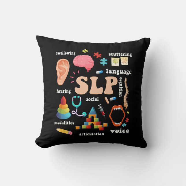 Speech Language Pathologist Pathology Speech Thera Cushion (Front)