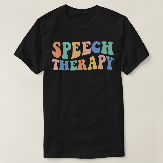 Speech Language Pathologist Rainbow Speech Therapy T-Shirt (Design Front)