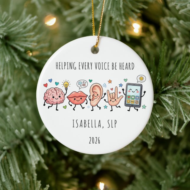 Speech Language Pathologist SLP Ornament (Tree)