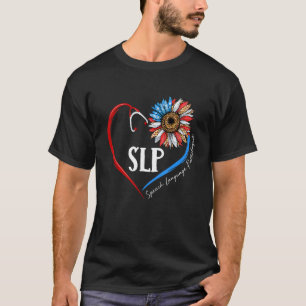 Speech Language Pathologist Sunflower Stethoscope  T-Shirt