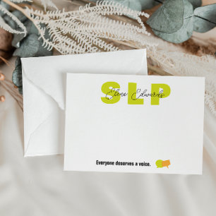 Speech Language Pathologist Therapist  Card