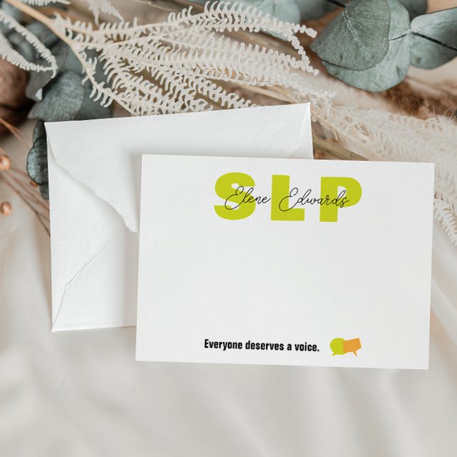 Speech Language Pathologist Therapist  Card (Creator Uploaded)