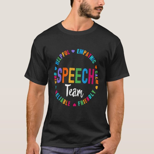 Speech Language Pathologist Therapy SLP SQUAD or S T-Shirt (Front)