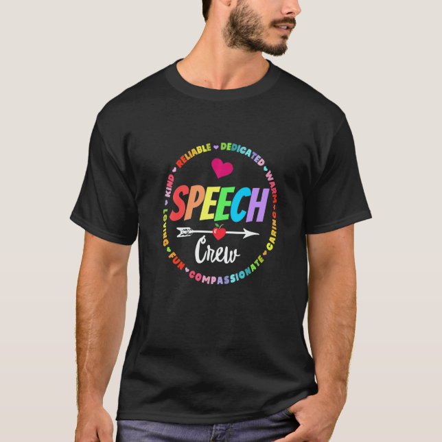 Speech Language Pathologist Therapy SLP TEAM or Sp T-Shirt (Front)