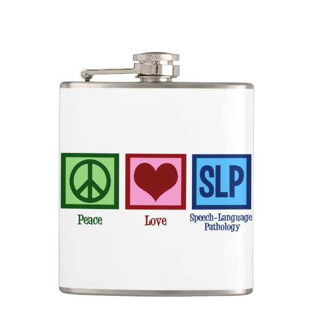 Speech Language Pathology Hip Flask (Front)