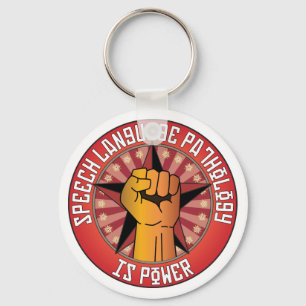 Speech Language Pathology Is Power Key Ring