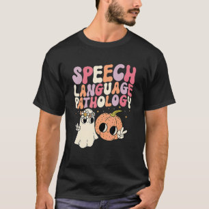 Speech Language Pathology Retro Halloween Speech T T-Shirt