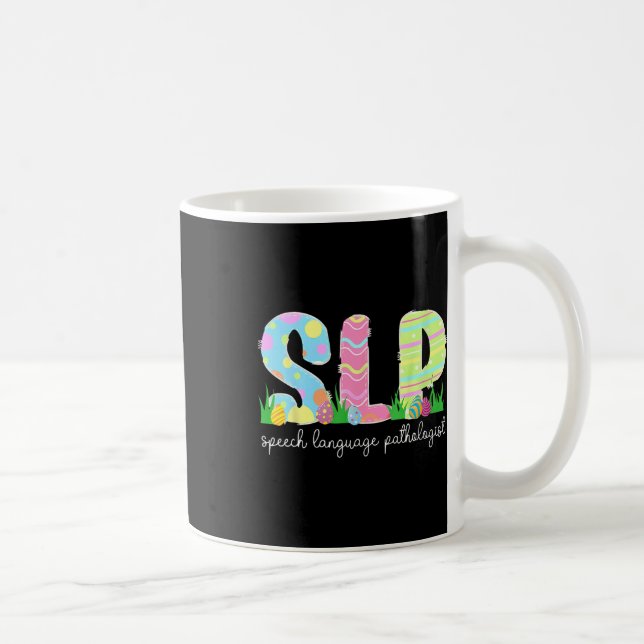 Speech Language Pathology Slp Easter Speech Therap Coffee Mug (Right)