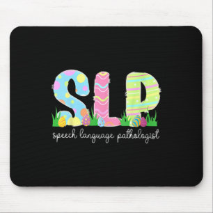 Speech Language Pathology Slp Easter Speech Therap Mouse Pad