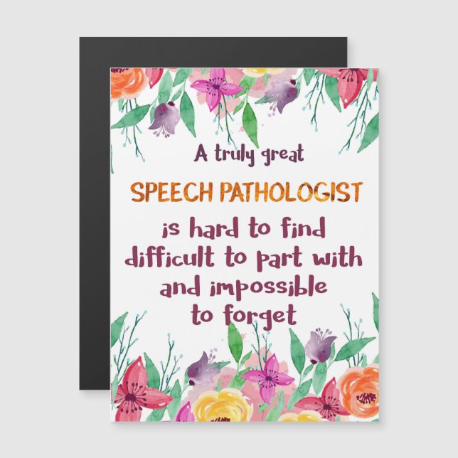 Speech Pathologist Gift School Language Therapist (Front/Back)