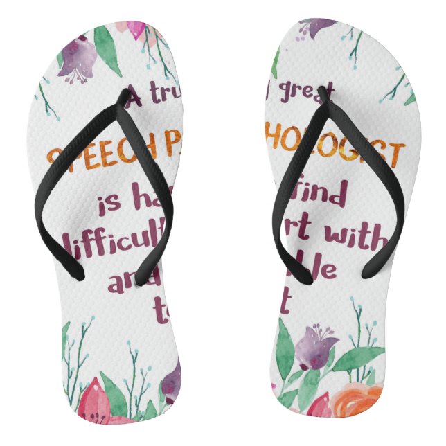 Speech Pathologist Gift School Language Therapist Jandals (Footbed)