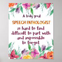 Speech Pathologist Gift School Language Therapist