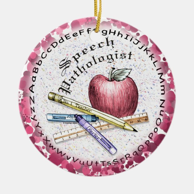 Speech Pathologist Ornament (Front)