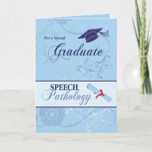 Speech Pathology Graduation Congratulations, Blue Card