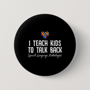 Speech Pathology Therapy Talk Autism Awareness Mon 6 Cm Round Badge