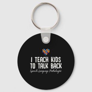 Speech Pathology Therapy Talk Autism Awareness Mon Key Ring
