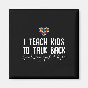 Speech Pathology Therapy Talk Autism Awareness Mon Magnet