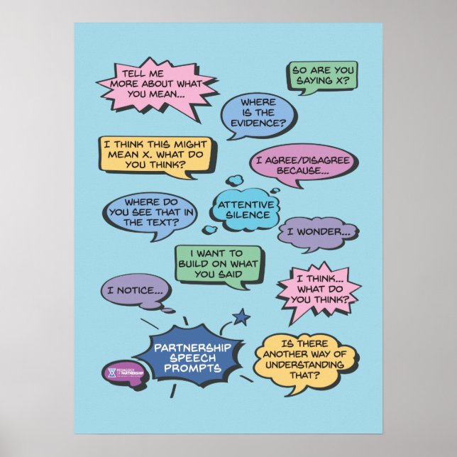 Speech Prompt Bubble 18x24 Poster (Front)