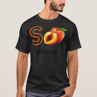 Speech S Peach Cute Speech Therapist T-Shirt