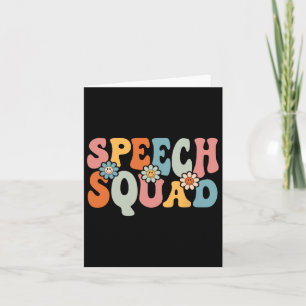 Speech Squad Fun Byck To School Teachers Students Card