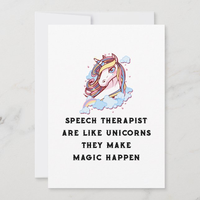 Speech Therapist Are Like Unicorns Speech Therapy (Front)