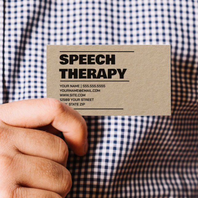 Speech Therapist Business Card (SLP Speech Therapist Business Cards)