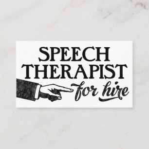 Speech Therapist Business Cards - Cool Vintage