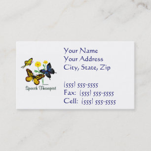 Speech Therapist Butterflies Business Card