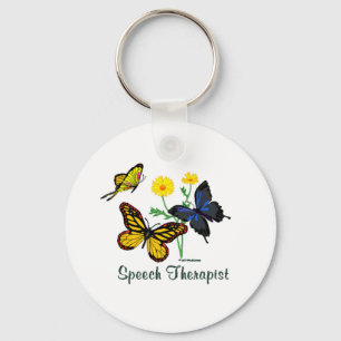 Speech Therapist Butterflies Key Ring