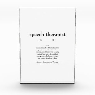 Speech Therapist Definition Thank You Gift Photo Block