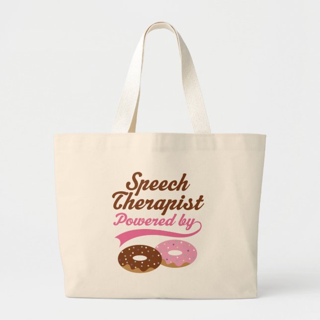 Speech Therapist Funny Gift Large Tote Bag (Front)