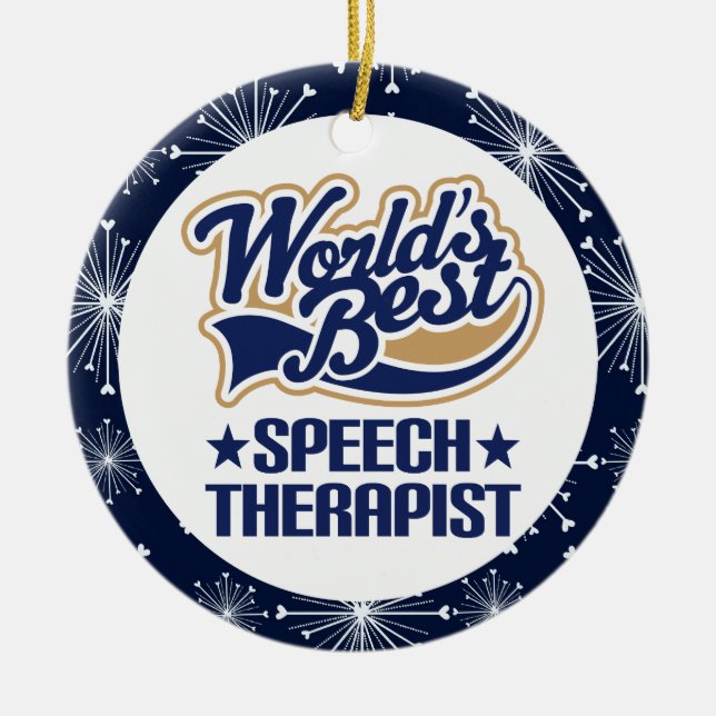 Speech Therapist Gift Ornament (Front)
