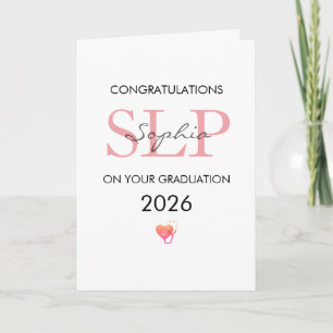 Speech Therapist Graduation Personalised Name Year Card