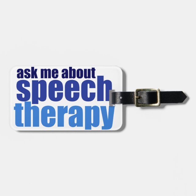 Speech Therapist Luggage Tag (Front Horizontal)