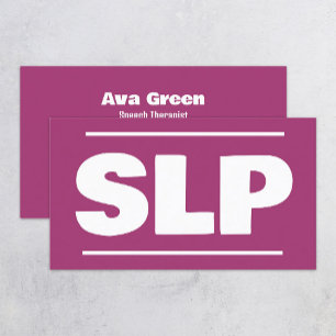 Speech Therapist SLP Business Card