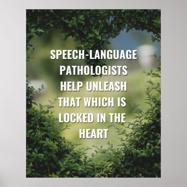 Speech Therapist (SLP) Office Poster (Front)