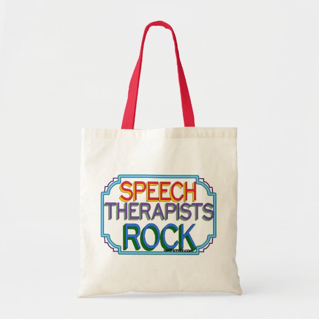 Speech Therapists Rock Tote Bag (Front)