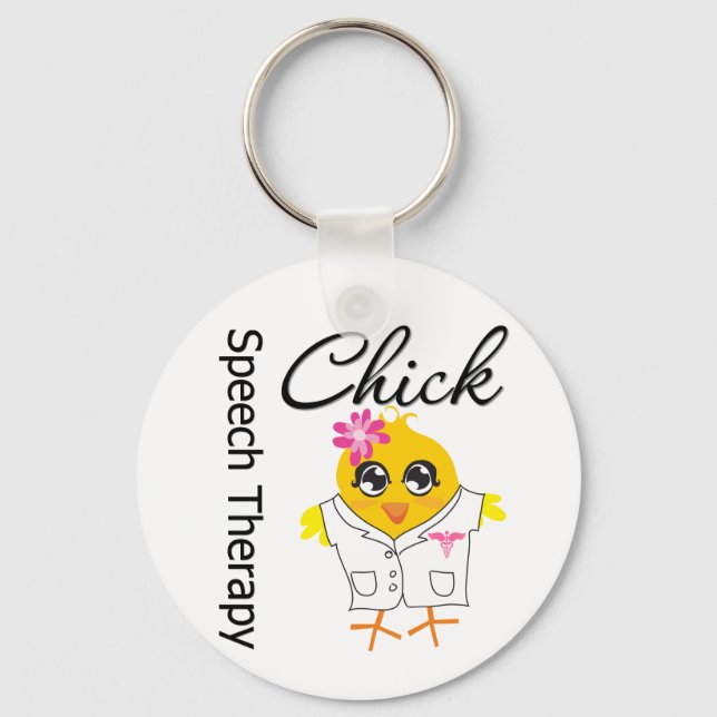 Speech Therapy Chick Key Ring (Front)