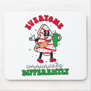 Speech Therapy Christmas Everyone Communicate Diff Mouse Pad