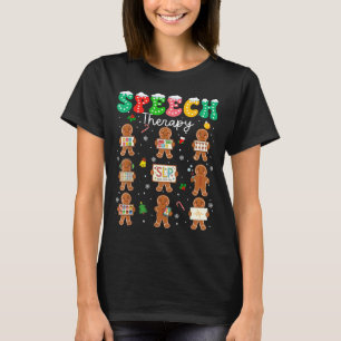 Speech Therapy Christmas Slp Therapy Cookies Ginge T-Shirt