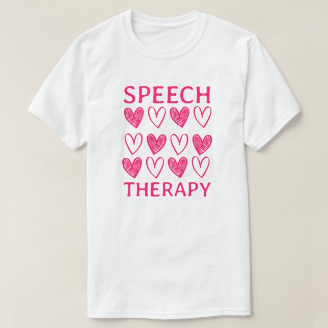 Speech Therapy Cute Speech Therapist T-Shirt (Design Front)
