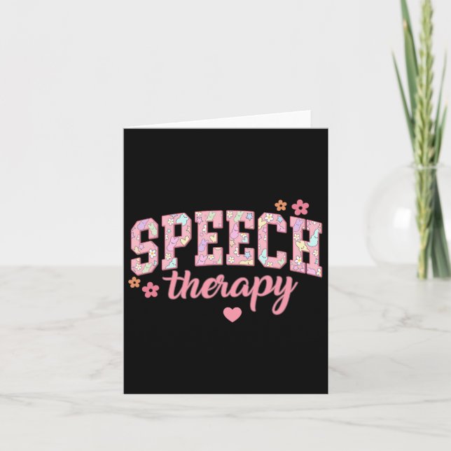 Speech Therapy Easter Communication Therapist Slp  Card (Front)