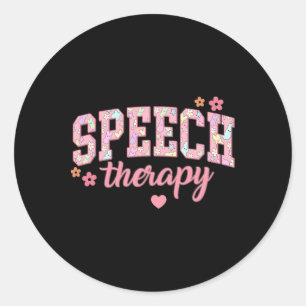 Speech Therapy Easter Communication Therapist Slp  Classic Round Sticker