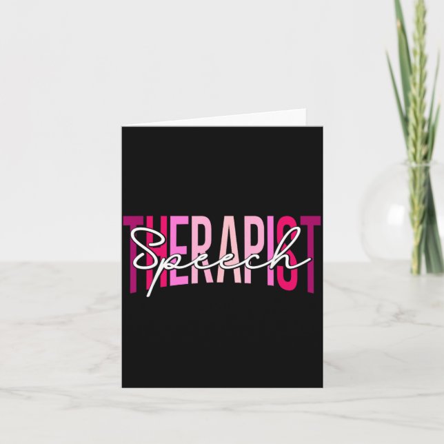 Speech Therapy Funny Speech Therapist Language Card (Front)