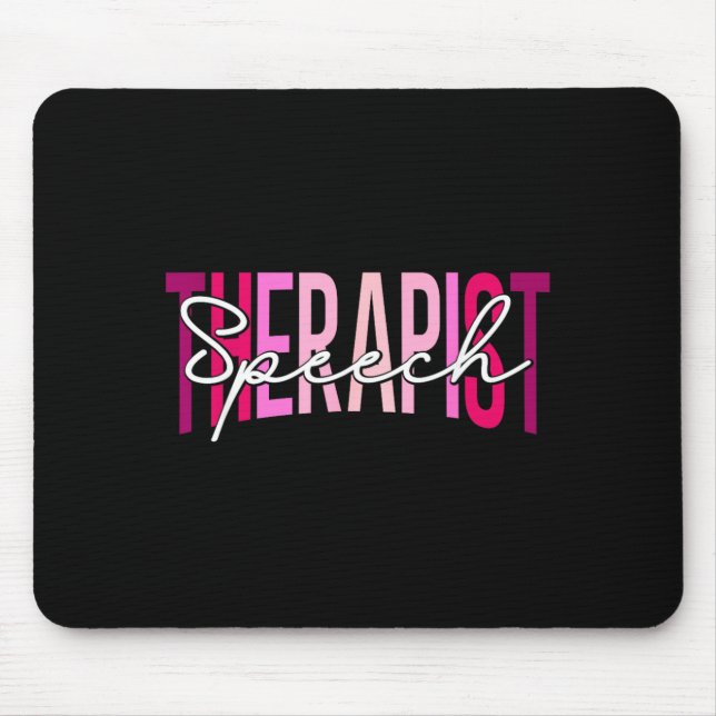 Speech Therapy Funny Speech Therapist Language Mouse Pad (Front)