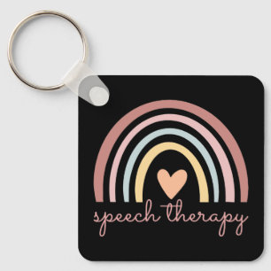 Speech Therapy I - Boho Rainbow Key Ring