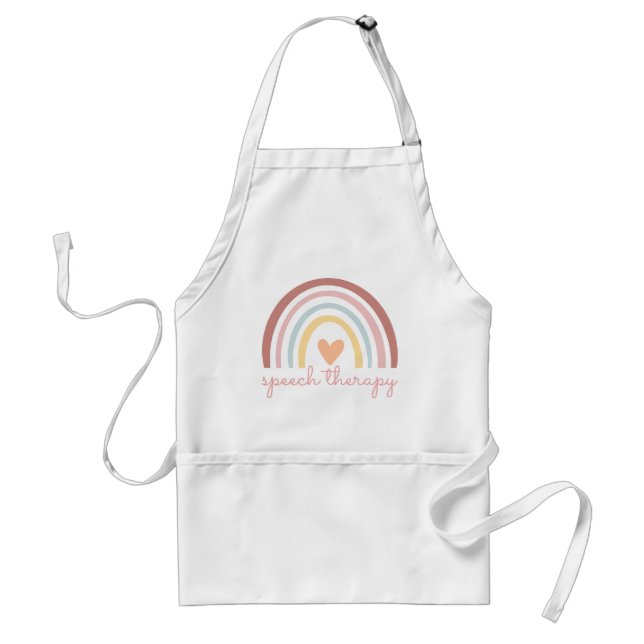 Speech Therapy I - Boho Rainbow Standard Apron (Front)