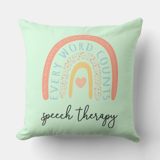 Speech Therapy II - Every Word Counts Cushion (Front)