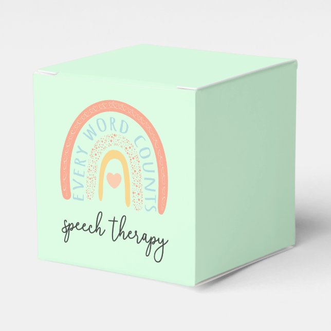 Speech Therapy II - Every Word Counts Favour Box (Front Side)